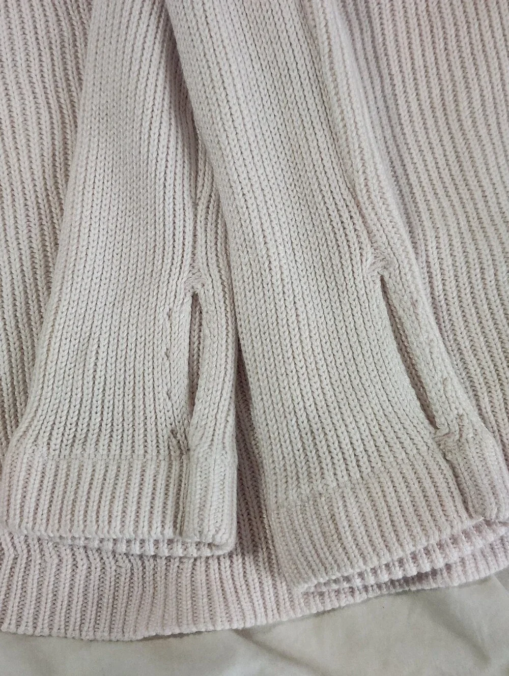 Lululemon Sweater Long Sleeve Pale Pink Ribbed Size Medium